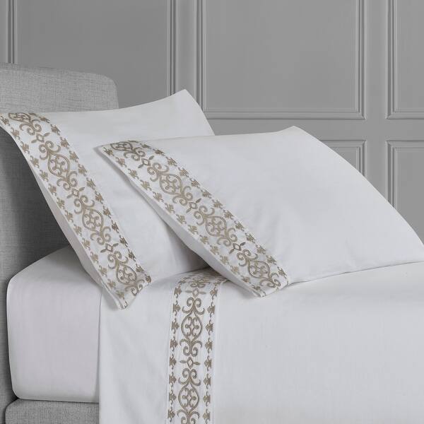J. Queen New York Luxembourg Embroidered Sheet Set Bed Bath & Beyond