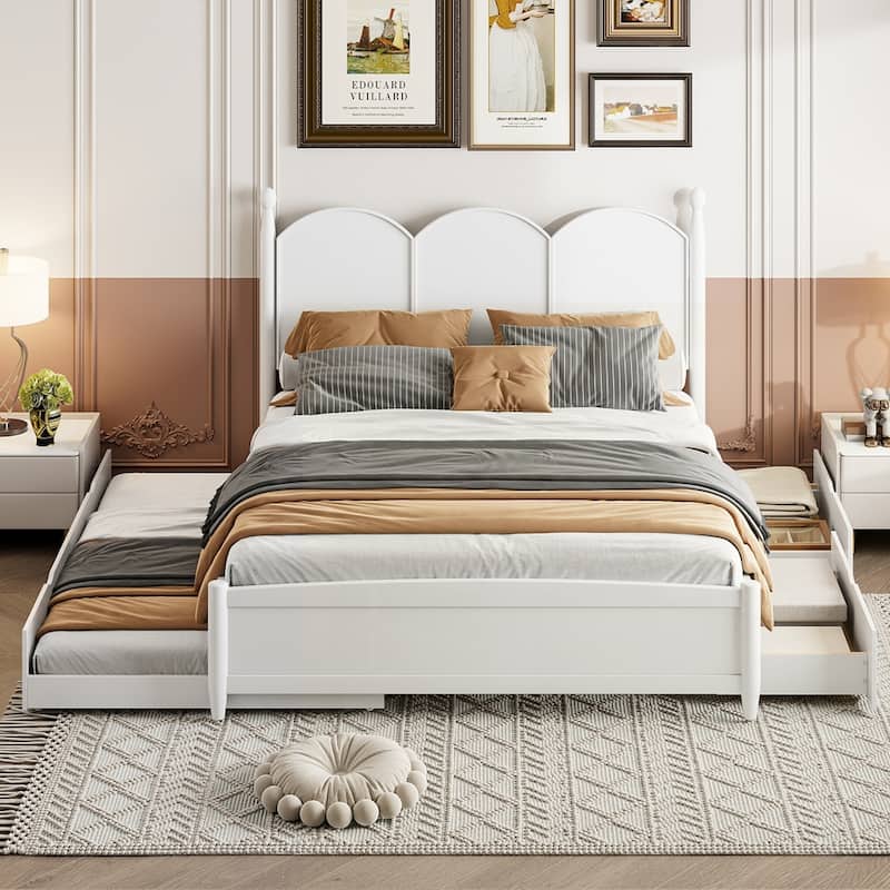 Platform Bed With with 2 Big Drawers