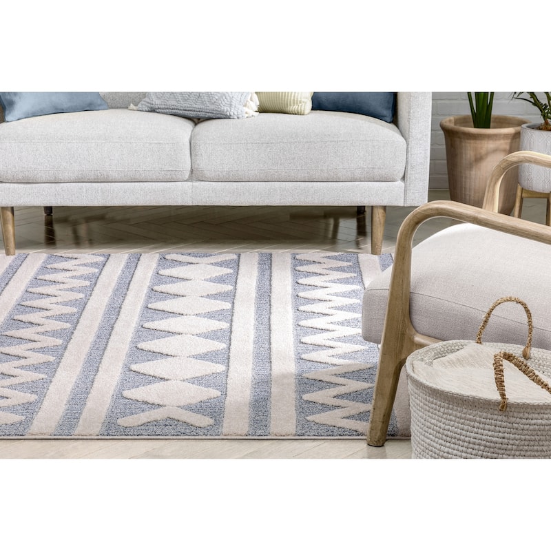 Well Woven Harlow Zara Tribal Moroccan Diamond Pattern Area Rug