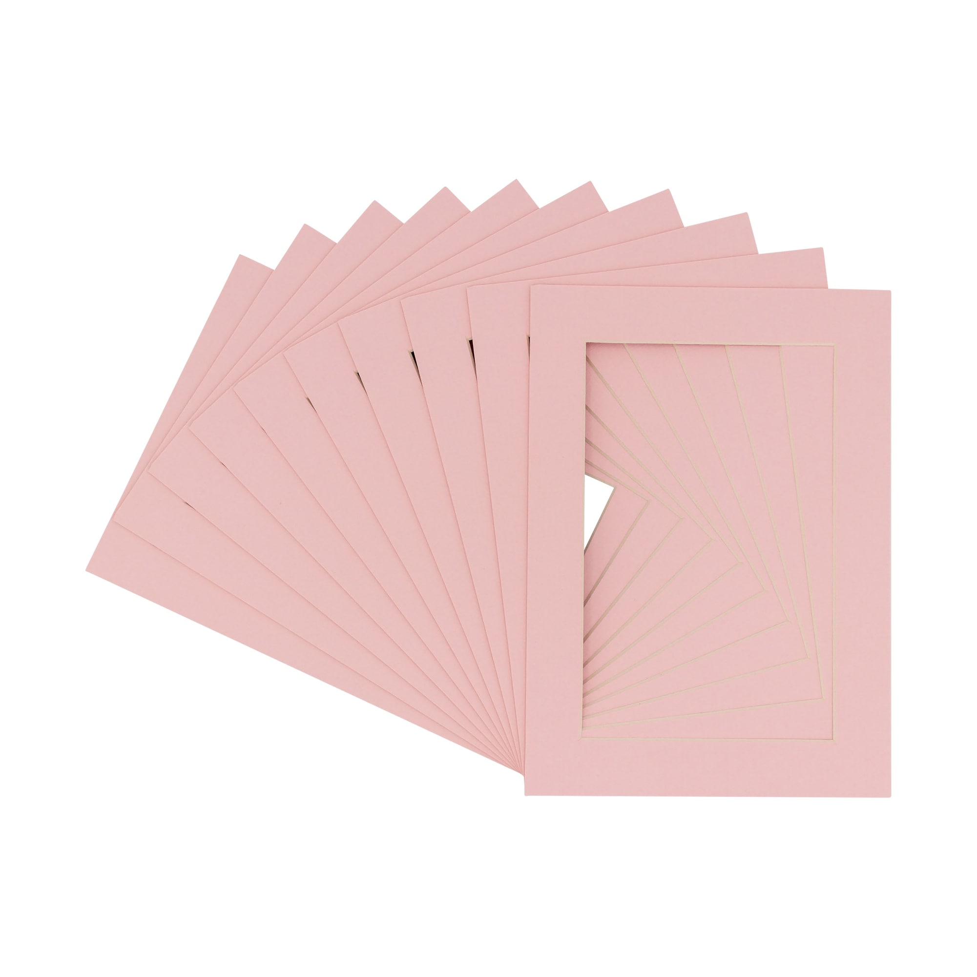 5x7 Mat for 8.5x11 Frame - Precut Mat Board Acid-Free Soft Pink 5x7 Photo Matte Made to Fit A 8.5x11 Picture Frame