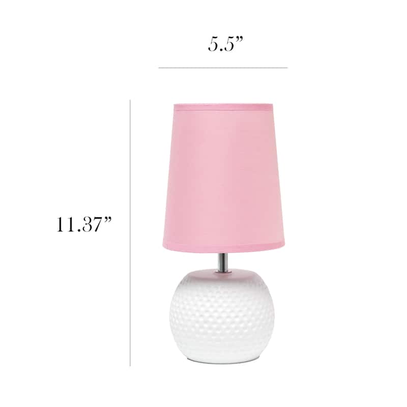 Simple Designs Studded Texture Ceramic Table Lamp, Blue - N/A