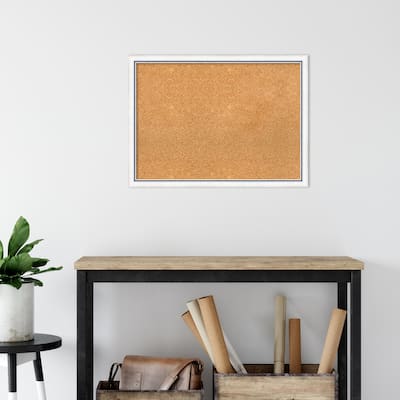 Morgan Wood Framed Natural Corkboard Bulletin Board