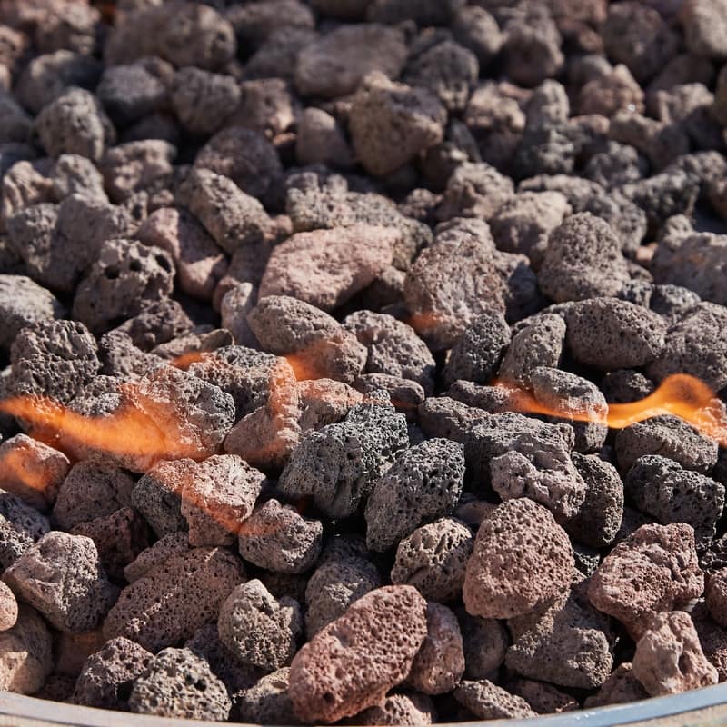 PATIO FESTIVAL 50000 BTU Propane Fire Pit Table with Lava Stone