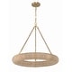 preview thumbnail 2 of 4, Oakley 1 Light Soft Gold Chandelier - 24"W x 3.5"H x 24"D