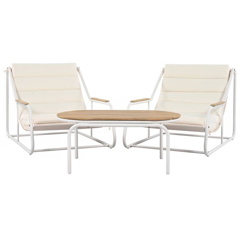 Outdoor Chaise Lounge Chairs Set of 3