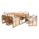preview thumbnail 26 of 39, Christopher Knight Home - Modern Outdoor Acacia Wood Dining Set with Cushions and Handwoven Rope Chairs