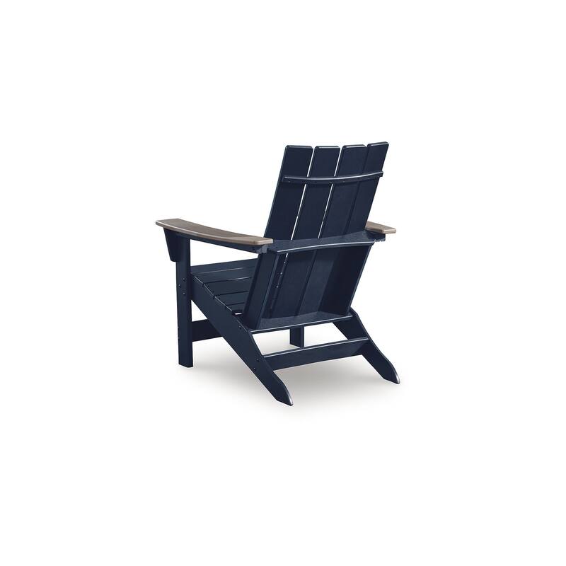 Signature Design by Ashley Mabry Shores Navy Blue/Brown Adirondack Chair - 31" W x 33" D x 38" H