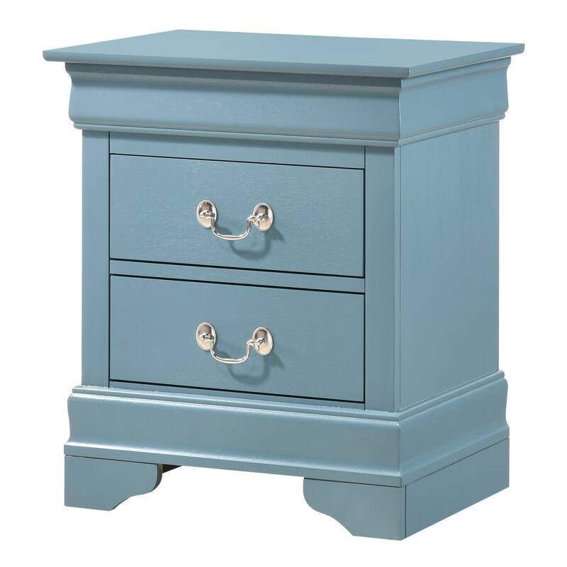 Louis Philippe 2-Drawer Nightstand (24 in. H X 21 in. W X 16 in. D)