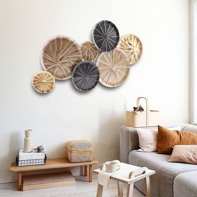 Carbon Loft Multi-color Sandollar Metal Wall Art