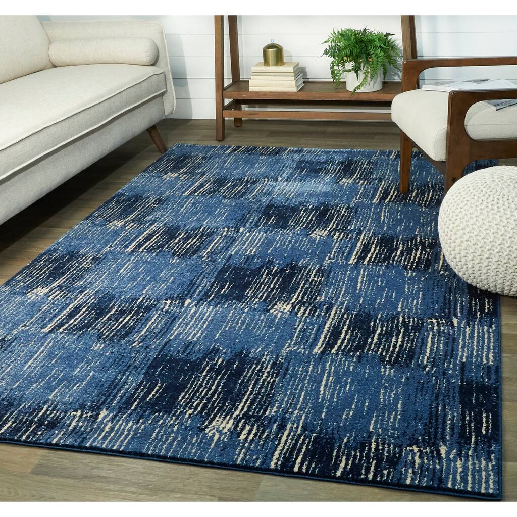 Costa Abstract Checkered Area Rug - Overstock - 30709486
