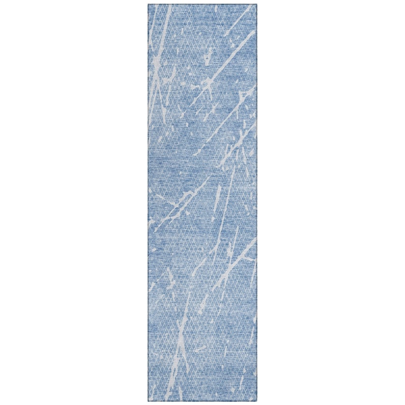 Machine Washable Indoor/ Outdoor Chantille Contemporary Crackle Rug