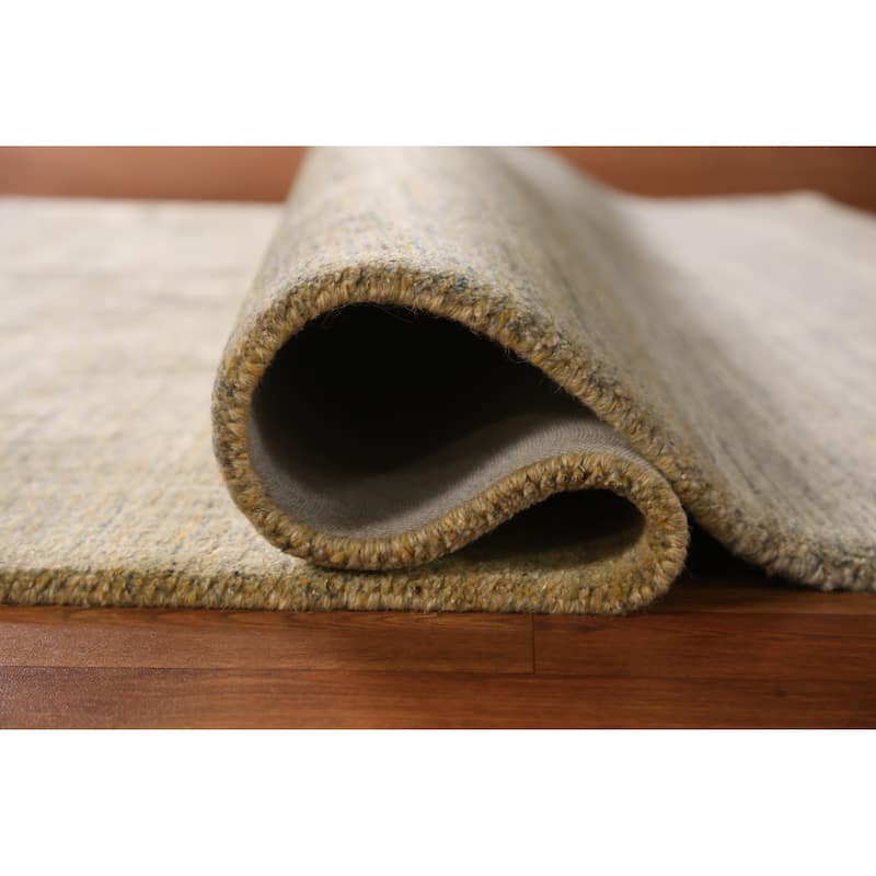 Contemporary Modern Indian Area Rug Stripe Hand-Tufted Wool Carpet - 5'3" x 7'7"