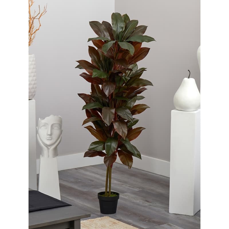 Silk Plant 5ft Real Touch - Lush Greenery Indoor Outdoor Decor - 5ft.