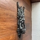 preview thumbnail 7 of 8, Gothic Green Man Door Knocker Verdigris Cast Iron 19 In Wall Mounted - 19 X 7 X 3 inches