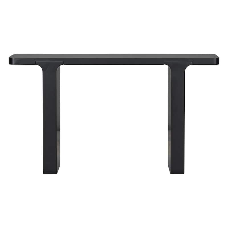 60" Farmhouse Entryway Table with Large countertop, Minimalism Sofa Table, Elegance Console Table with Sturdy Square Legs