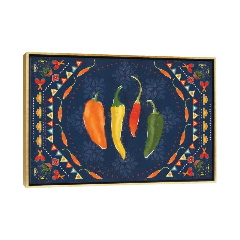 iCanvas "Tex Mex Fiesta I Dark" by Veronique Charron Framed Canvas Print - Gold - 32x48