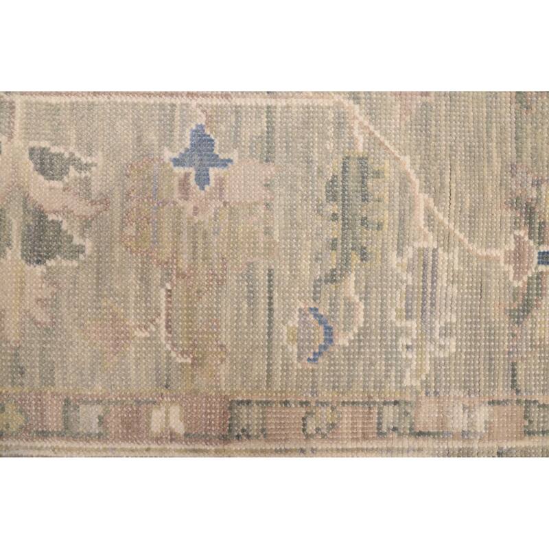 ECARPETGALLERY Hand-knotted Modern Oushak Light Green, Sage Wool Rug - 8'0 x 10'3