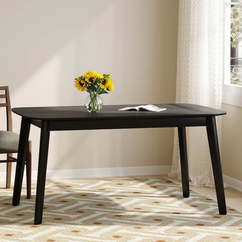Modern Mid Century Table with Faux Wood Top Assembly for Be Used for Studios Breakfast Nooks and Home Offices