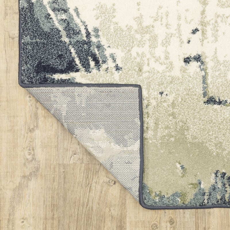 Style Haven Salinas Contemporary Abstract Blue/ Grey Indoor Area Rug