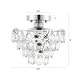 preview thumbnail 18 of 23, WINGBO Small Crystal Ceiling Light Fixture Mini Semi Flush Mount...