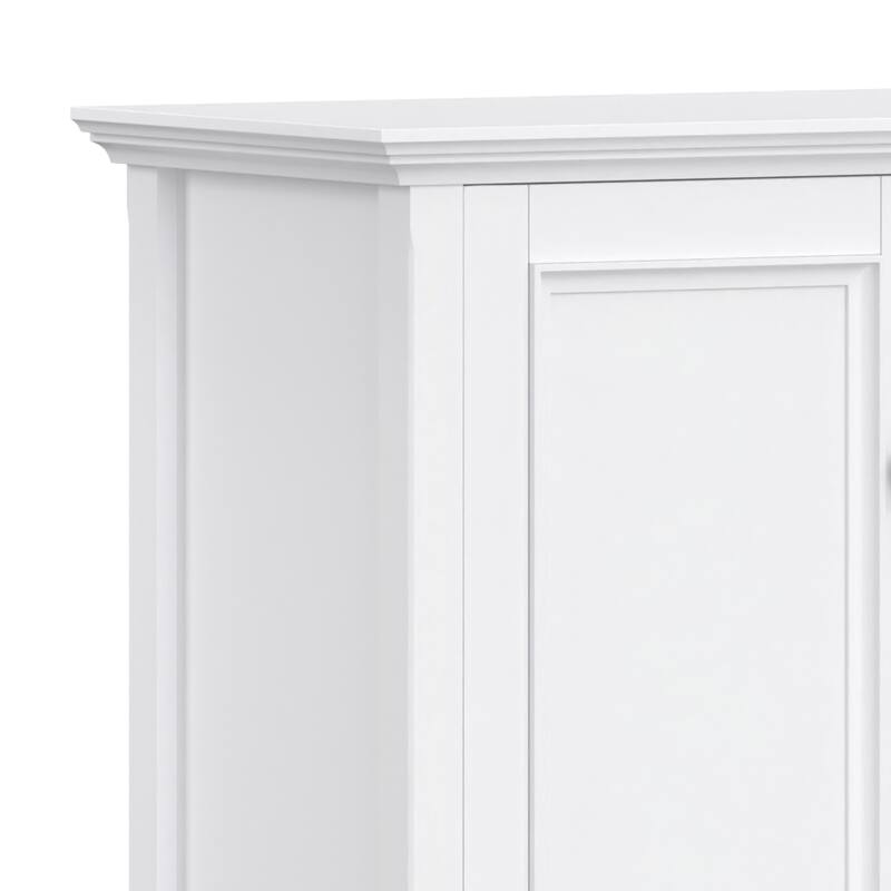 WYNDENHALL Halifax SOLID WOOD 66" Wide Transitional Wide 4Door Storage Cabinet - 18"d x 66" w x 34"h