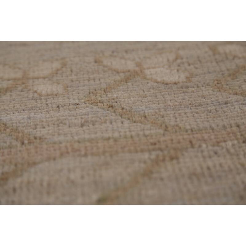 Vegetable Dye Oushak Turkish Large Rug Handmade Wool Carpet - 10'0"x 13'6"