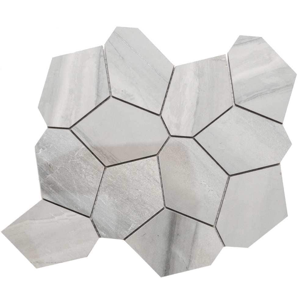 Stately Oasis 14x16 Polished Porcelain Mosaic Tile - Floor, Wall, Backsplash