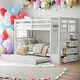 preview thumbnail 2 of 10, Twin Over Twin Bunk Bed with Trundle and Staircase