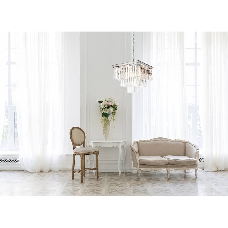 Indigo Home 21.5 inch square crystal chandelier
