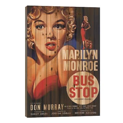 Bus Stop Film Poster Print On Wood by Radio Days - Multi-Color
