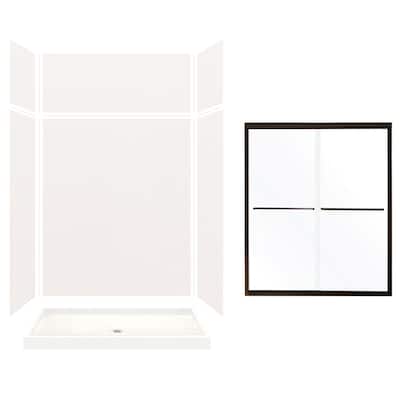 Transolid Expressions 60-in X 32-in X 96-in Glue to Wall Shower Kit - 32" x 60" x 96"