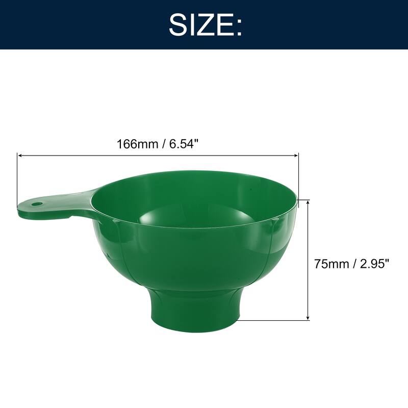 2 Pack Canning Funnel, Plastic Kitchen Funnel, Green - Green