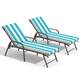 Option Chair-LightGrey&Cushion-BlueWhite