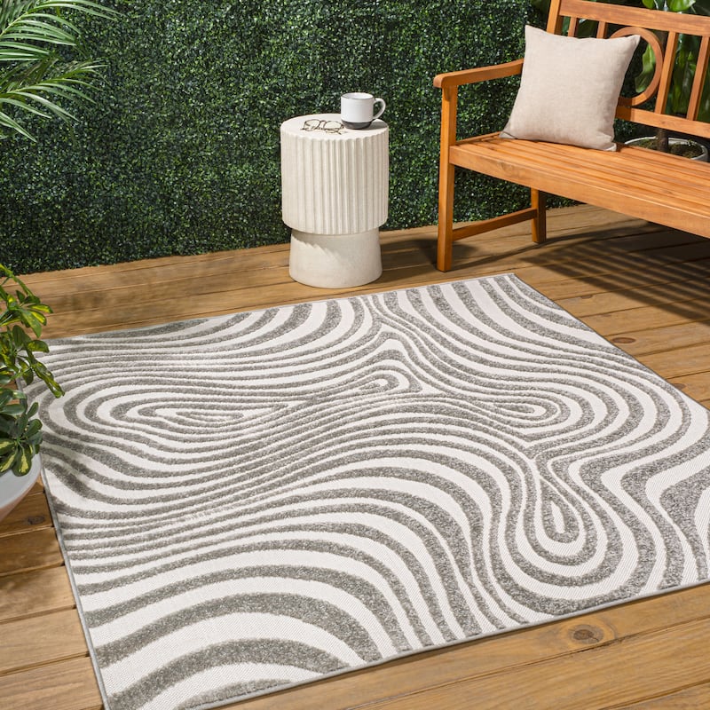 JONATHAN Y Nordby Abstract Groovy Striped Area Rug