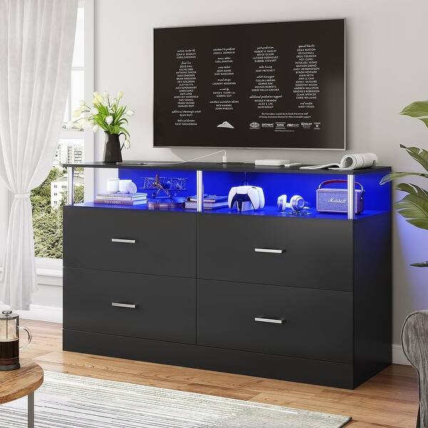 Dresser Bedroom 6 Drawers Dressers Chests of Drawers Charging Station