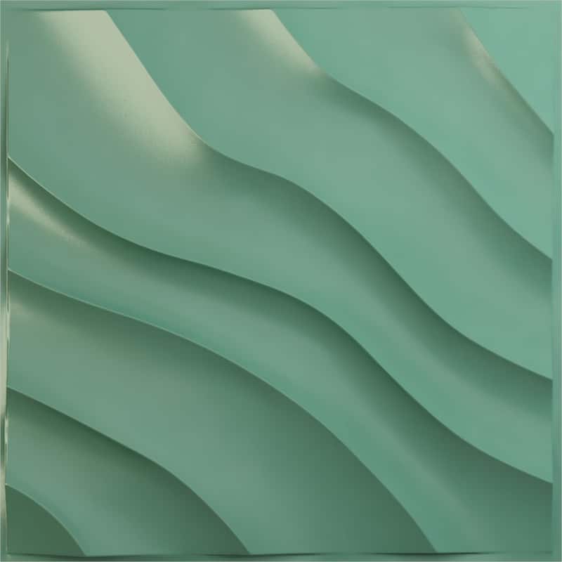 19 5/8"W x 19 5/8"H Modern Wave EnduraWall Decorative 3D Wall Panel