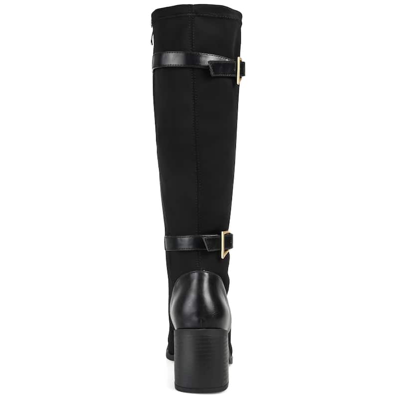 Journee Collection Women's Gaibree Stacked Heel Knee High Boots