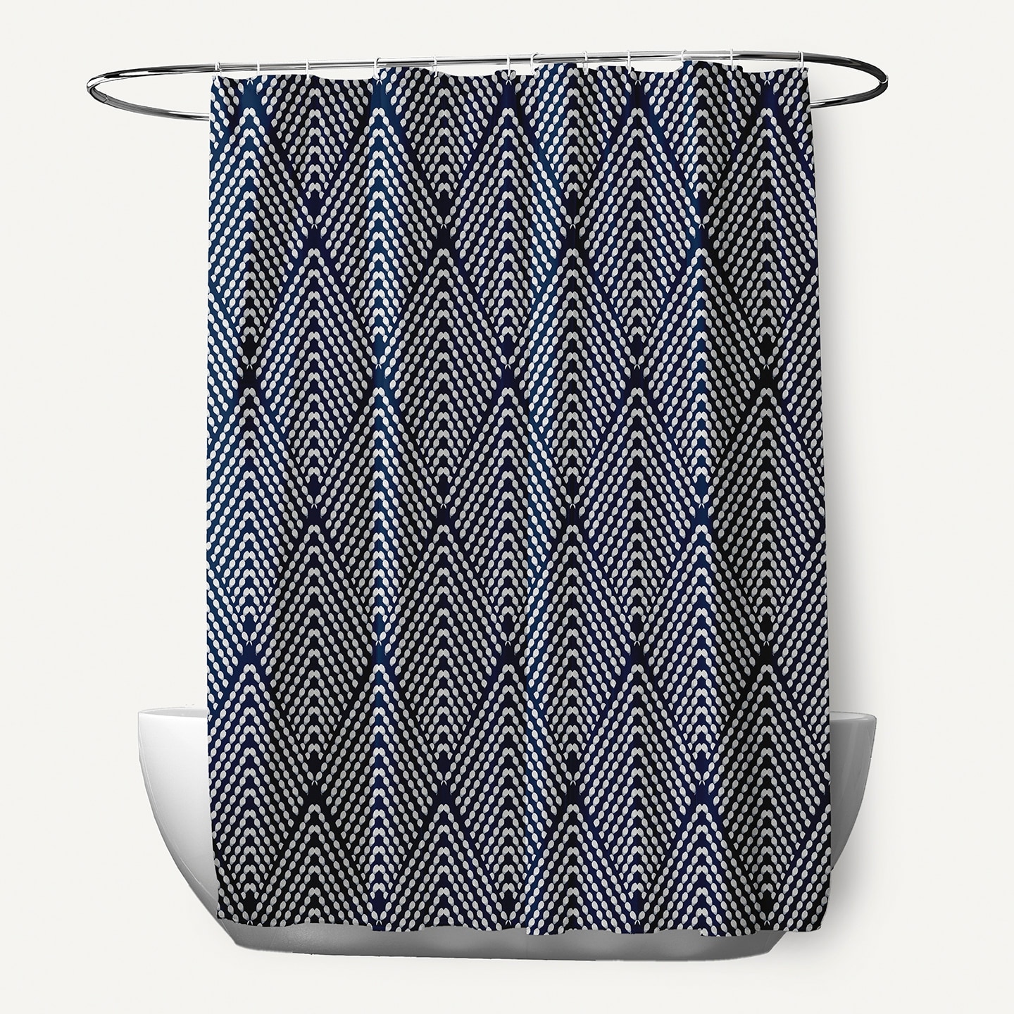 Lifeflor Geometric Print Shower Curtain