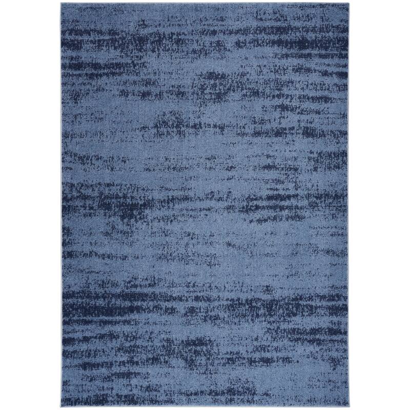 Nourison Essentials Solid Indoor/Outdoor Area Rug - 5' x 7' - Denim