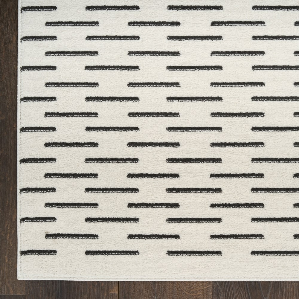 Nourison Nordic Indoor only Cream / Ivory Abstract Area Rug