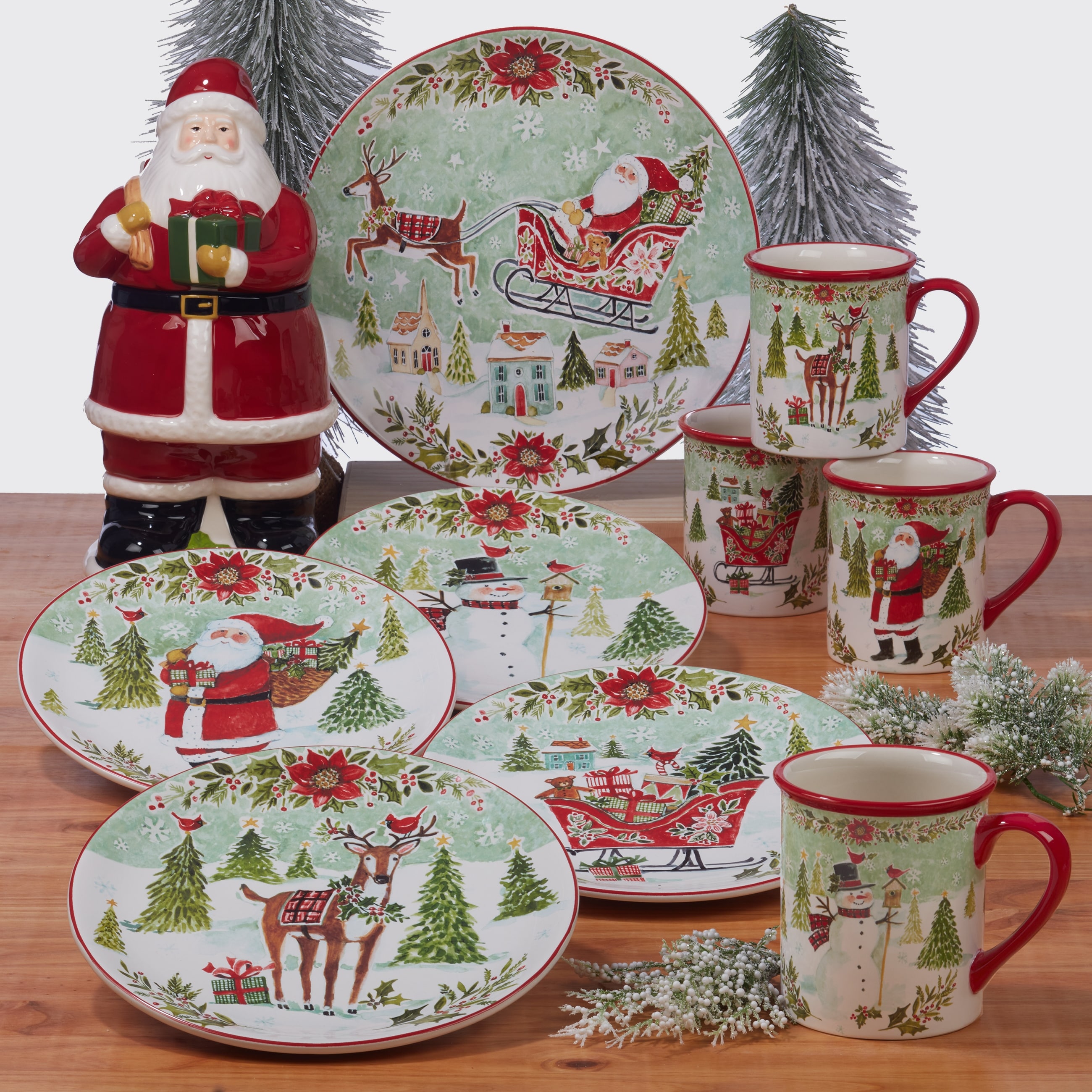 Christmas dinnerware clearance service for 8