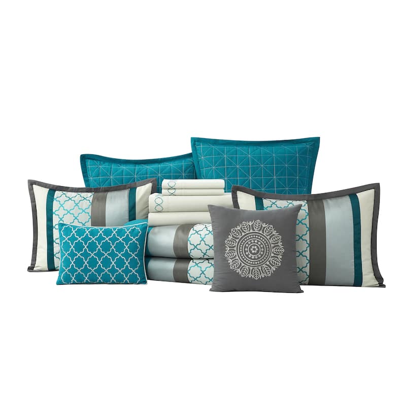 Nanshing Avalon 16 Piece Trellis Moroccan Print Room In A Bag