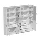 preview thumbnail 16 of 71, 78.7"Modular White Curio Bookcase Cabinet w/Glass Doors Buffet Display