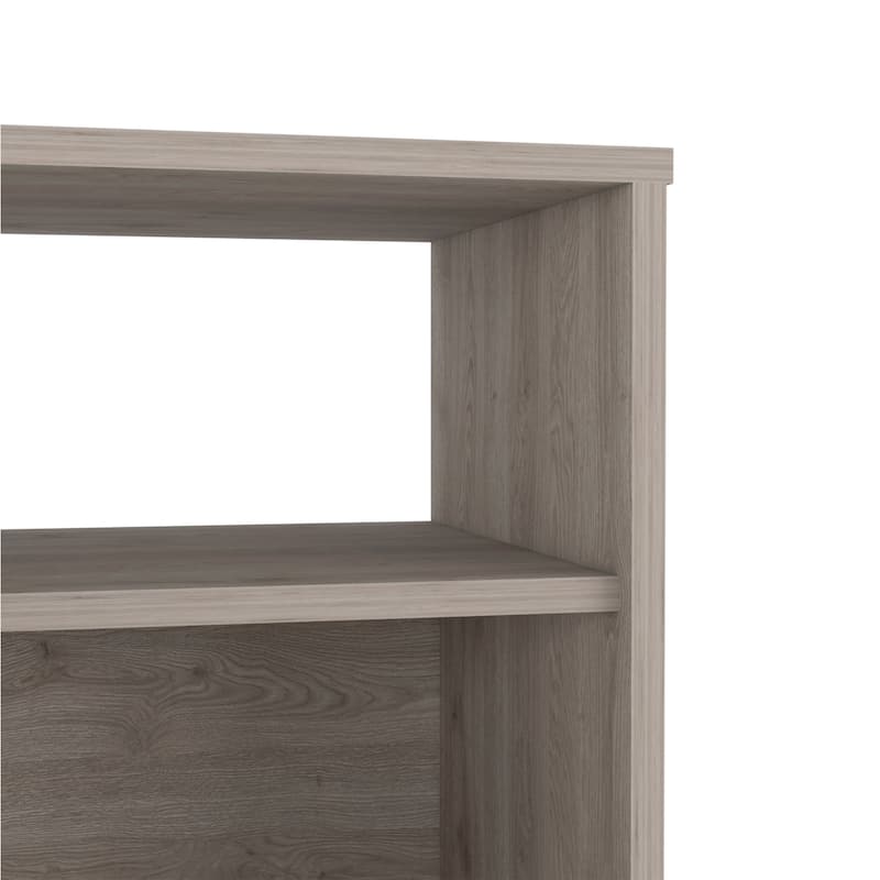 FM Furniture Bristol Nightstand with Cabinet and Open Shelf