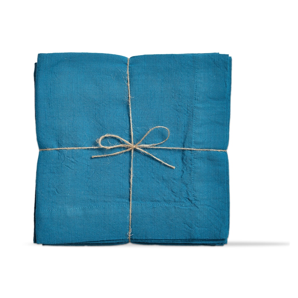 Threads Slub Cotton Machine Washable Napkin Set of 4 Teal - Blue - 20 x 20
