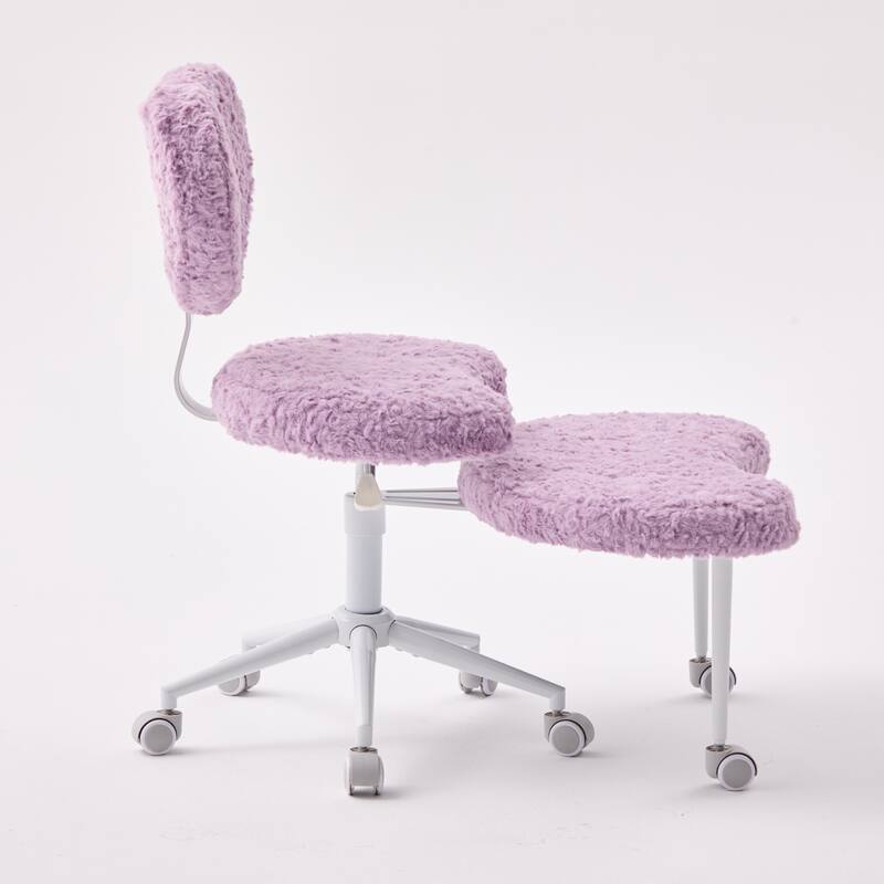 Artificial rabbit hair Meditation Chair Plus, Cross Legged Chair with Wheels, ADHD Chair, Criss Cross Desk Chair
