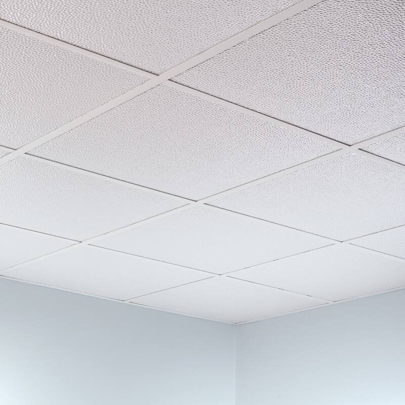 FASÄDE Border Fill Decorative Vinyl 2ft x 2ft Lay in Ceiling Panel in Gloss White (5 Pack)