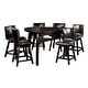 preview thumbnail 1 of 11, Hace Modern Black Solid Wood 7-Piece Counter Height Table Set by Furniture of America Black