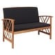 preview thumbnail 87 of 117, SAFAVIEH Fontana 4-piece Acacia Solid Wood Outdoor Conversation Patio Set