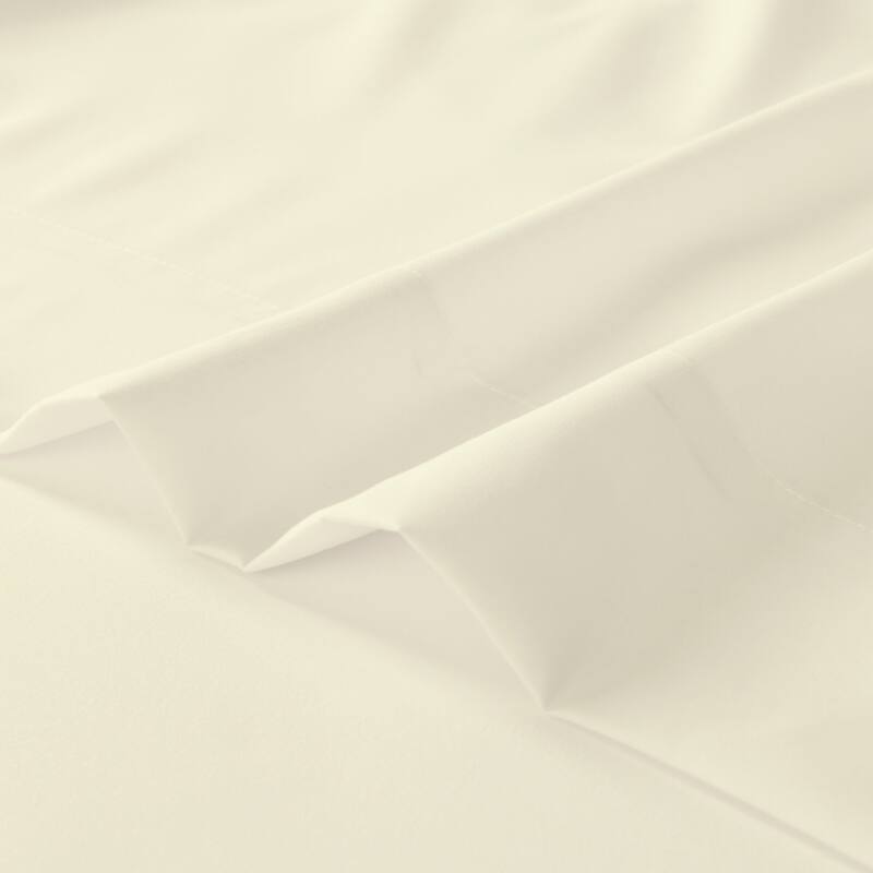 3/4 Pcs Soft Solid & Embroidery Bed Sheets Set